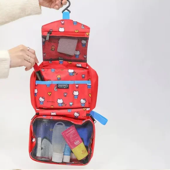 Hello Kitty Bags Cute Red Packing Cube Travel Bag Toiletry Bag - Picture 9 of 11
